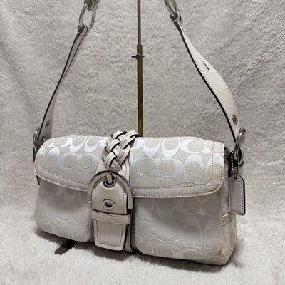 バッグ Coach Soho Oneshoulder Bag Signature Coach Soho Signature One-Shoulder Bag Off-White Canvas Shipped