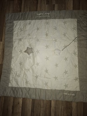 Roba Krabbeldecke Rock Star Baby 100x100 Grau Sterne + Schlafsack