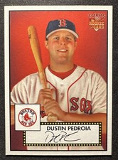 2006 Topps '52 1952 #40 Dustin Pedroia Rookie Card RC Boston Red Sox. rookie card picture