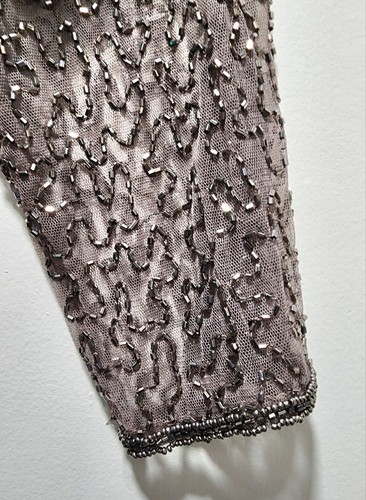 NWT Nordstrom Pisarro Nights Beaded V Neck Cocktail Midi Dress Brown Sz 12 Party - Picture 10 of 24