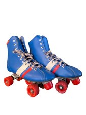 Vintage Roller Derby RED WHITE  BLUE Roller Skates Women Size 8 Retro NICE
