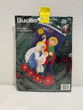Bucilla Christmas Stocking Kit 83385 The Holy Family Felt Applique Not Complete