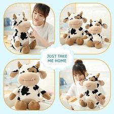 Cute Cow Plush Toy Soft Stuffed Animal Doll 25cm Kids Birthday Gift USA