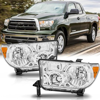 Headlight Assembly Pair for 2007-2013 Toyota Tundra (With/Without Level Adjuster