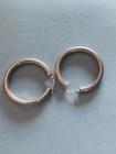 Vintage Sterling Silver Hollow Hoops And Ball Stud Set Of 2 Earings — photo 6