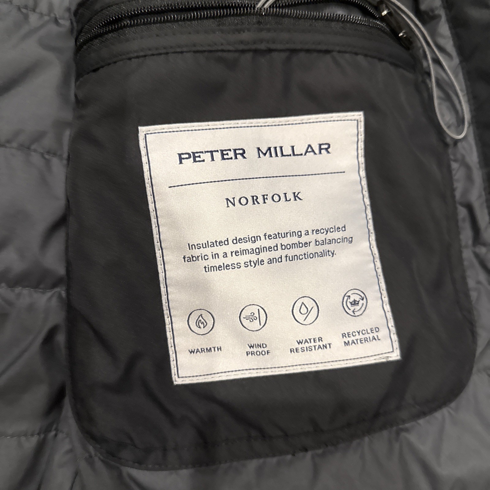 Peter Millar Polyester Norfolk Insulated Bomber J… - image 7