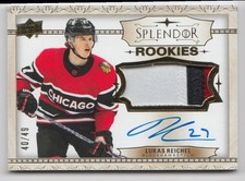 2022-23 UD THE CUP SPLENDOR PATCH AUTOGRAPH ROOKIE LUKAS REICHEL RC AUTO /49