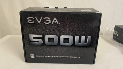 EVGA 500 W1 80Plus 500W Power Supply - 100-W1-0500-KR Brand New Fast Shipping