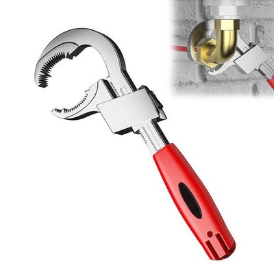 Adjustable 25-80mm Opening Pipe Tool Jaw Wide Large Spanner Wrench Hand Nut