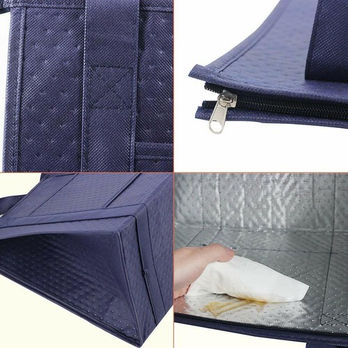 14" Thermo Insulated Tote Bag Lunch Containers Bag Shopping Food Drinks Storage - Picture 24 of 35