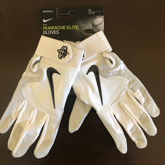 Nike Huarache Elite Baseball Batting Gloves White Pgb543 040 Sz XL for
