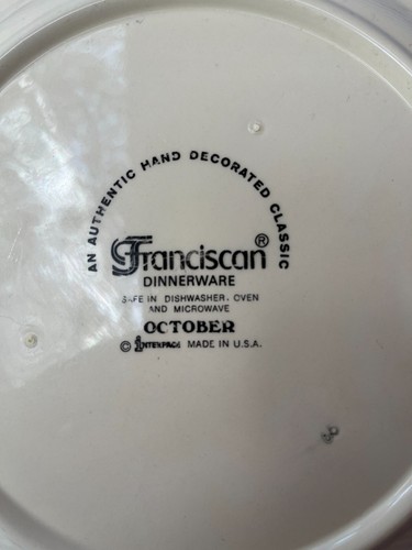 VINTAGE! FRANCISCAN ~ OCTOBER DINNERWARE ~ YOU CHOOSE 1 or ALL ~ 1+ SHIP - Picture 16 of 16
