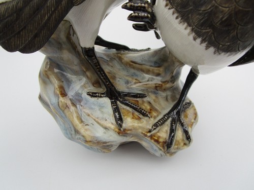 Magpie Blackbird Sculpture Figurine Pottery - Picture 3 of 11