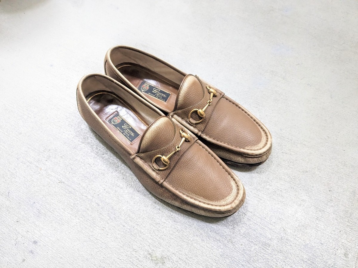 Gucci brown slip on dress shoes Gucci Horsebit Loafers Brown Men 8.5 Leather Dress Shoes  main image 4