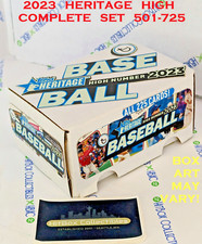 2023 HERITAGE HIGH NUMBER Complete Set #501-725 225 Cards 25 SP Volpe Jung RC