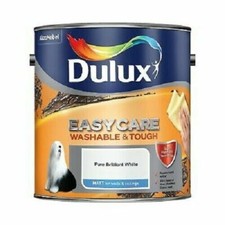 Dulux Easycare Paint Matt Finish Emulsion Washable Pure Brilliant White - 2.5 L 9.60 per litre