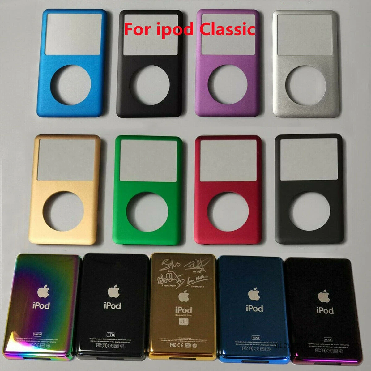 Back Cover + Front Case Replacement Kit for iPod Classic 6th 7th 80 /120  /160GB