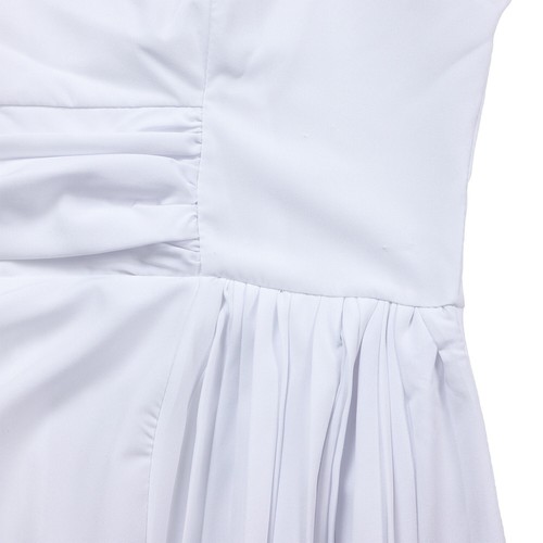 Midikleid Damen Übergröße V-Ausschnitt für kurvige Frauen Kirche Brautkleider - Bild 24 von 42