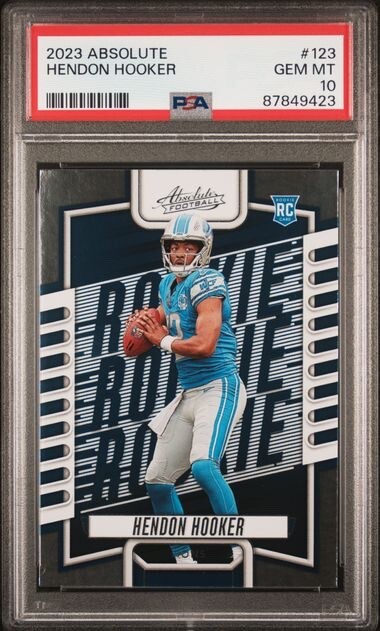 2023 Panini Absolute Hendon Hooker RC #123 Lions PSA 10 GEM