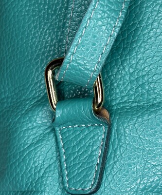 Borse In Pelle Soft Italian Green Leather Green Zip Backpack  display picture 3