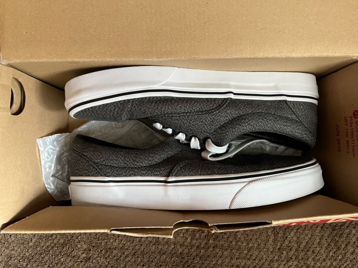 Vans ERA Suiting Gray Black True White Men\'s Size 8 Women 9.5 Low Lace Up Skate Era Wafflecup Shoes - Black/White – Jack main image 4