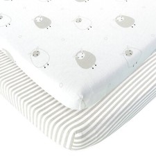 Bassinet Fitted Sheets Compatible with MiClassic Bassinet   Fits 20 x 35 B