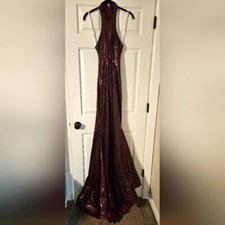 Ava Presley Burgundy Prom Dress mermaid style size 8 nwot