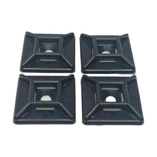 SELF ADHESIVE CABLE TIE BASE ZIP Mount Bases Fixing Black White 19mm 25mm 28mm - Picture 7 of 15