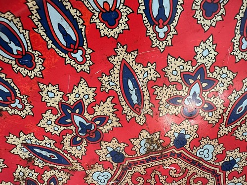 Vibrant Red Mandala Metal Tray Barware drinks tray 12” - Picture 8 of 8