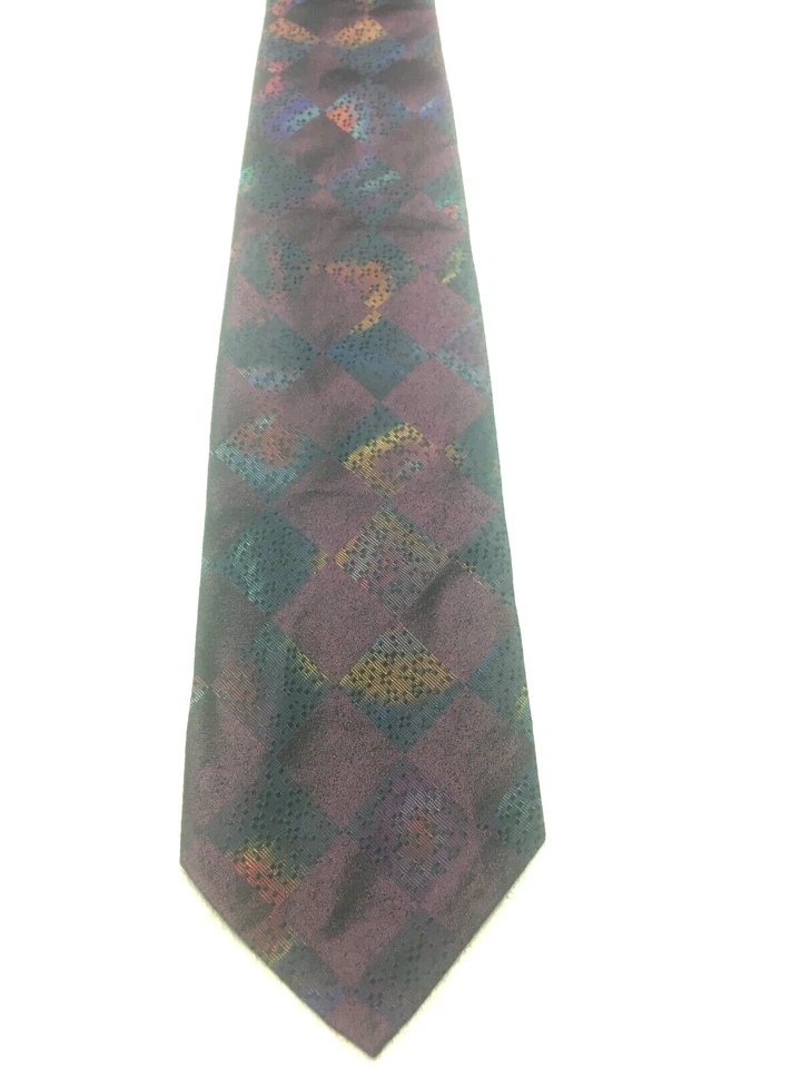 ROBERT TALBOTT CORBATA HOMBRE MORADO CON ORO VERDE AZUL 3,75 X 58 Foto 2 de 4