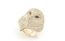 Mens Custom Ring 3 Ct Round Cut Simulated Diamond Cluster 14k Yellow Gold Finish