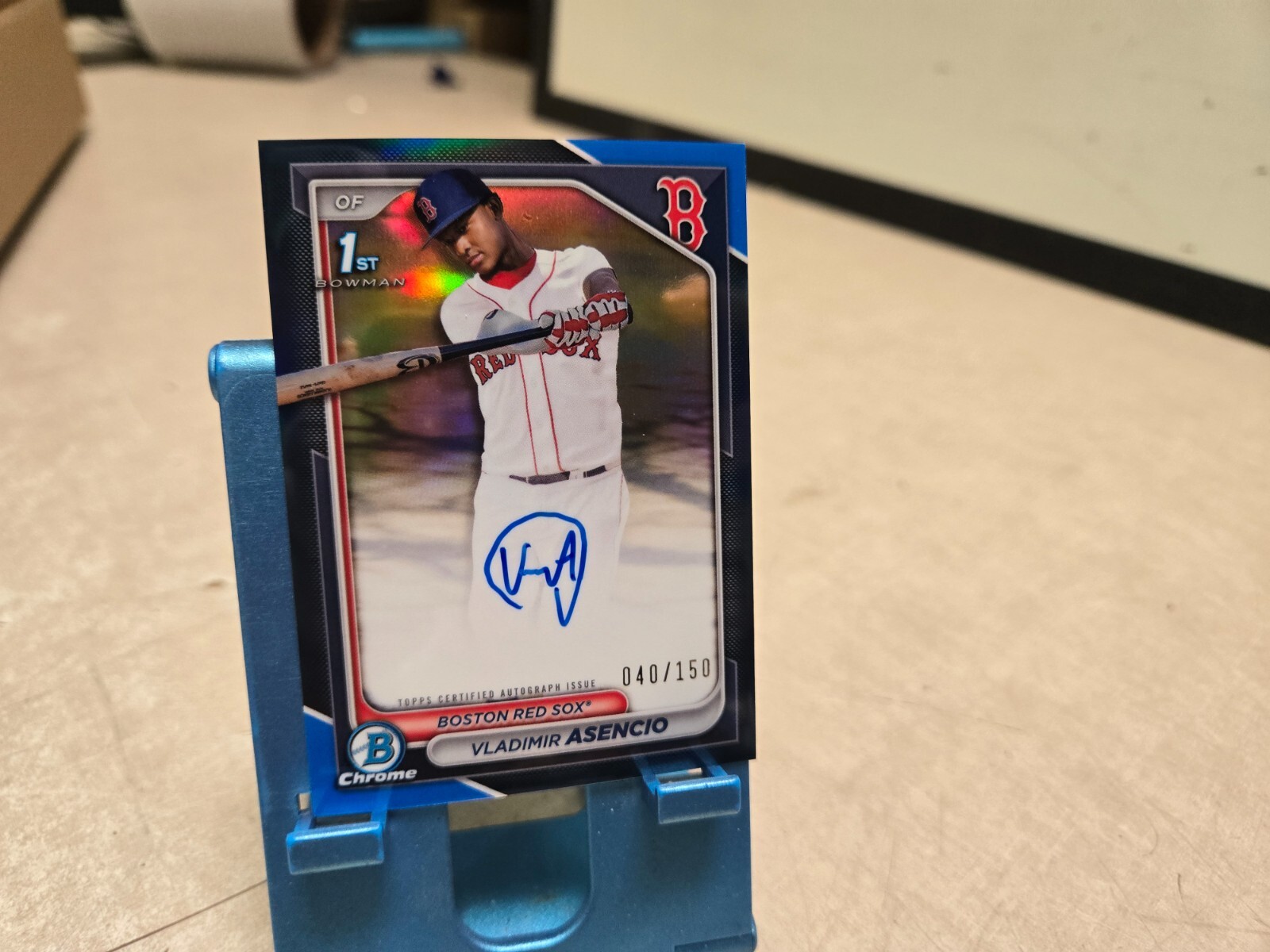 2024 Bowman Chrome Vladimir Asencio 1st Blue Repetition Auto Autograph /150 SP !