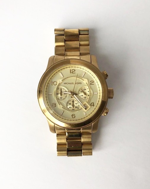 Gold Runway Chronograph Watch 8077 