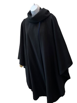 Vtg 80s Long Wool Cape Coat M/L Lined Attached Scarf Images Vtg 80s Long Wool Cape Coat M/L Lined Attached Scarf Images