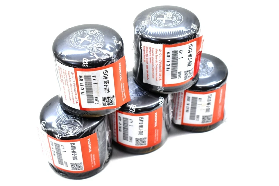 x5 Honda Oil Filter 15410-MFJ-D02 Factory Oil Filter & Seal Cartridge 5 Pack R65 - Image 2 of 4