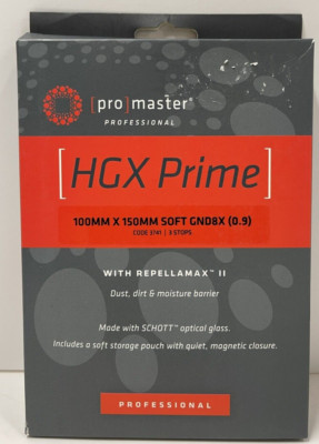 Promaster HGX Prime 100mm X 150mm Soft GND8X (0.9) Code 3741 3 Stops