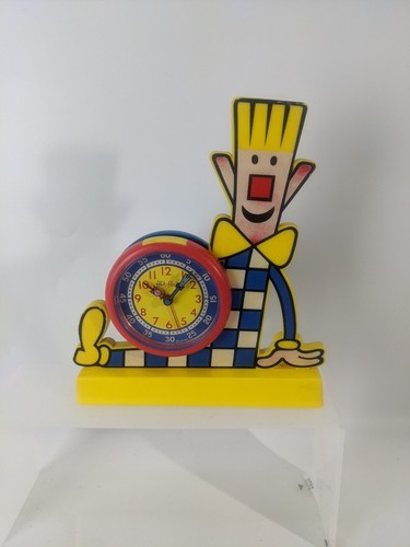 VINTAGE FLIK FLAK CHILDRENS END TABLE ALARM CLOCK DECOR 1990's Germany - Picture 3 of 12