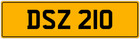 DS 3X3 DATELESS DAN DON DEC DAV DEL DEZ DEB DEAN N PRIVATE NUMBER PLATE DSZ 210