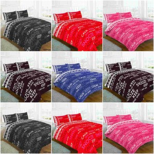 Details About Keep Calm Black Blue Chocolate Fuchsia Red Duvet Quilt Cover Bed Pillowcases Set