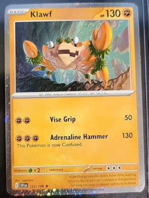 Pokmon TCG Klawf Scarlet & Violet Base Set 122/198 Holo Holo Rare