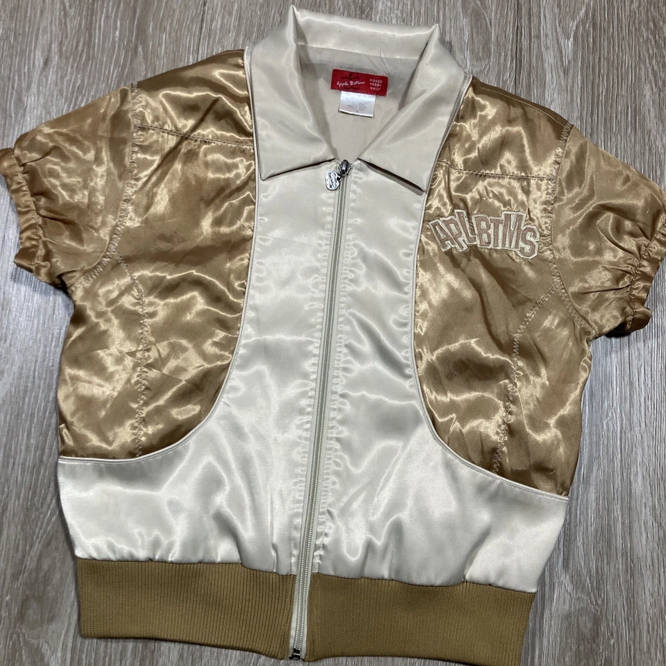 Chaqueta Apple Bottom Niña M Juvenil Años 90 Y2k Ropa de Calle Rompevientos Abrigo con Cremallera Foto 2 de 4