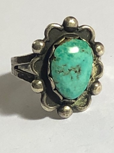 Old pawn Maisels Trading Post sterling turquoise s5.5 ring 053123iBGZGG