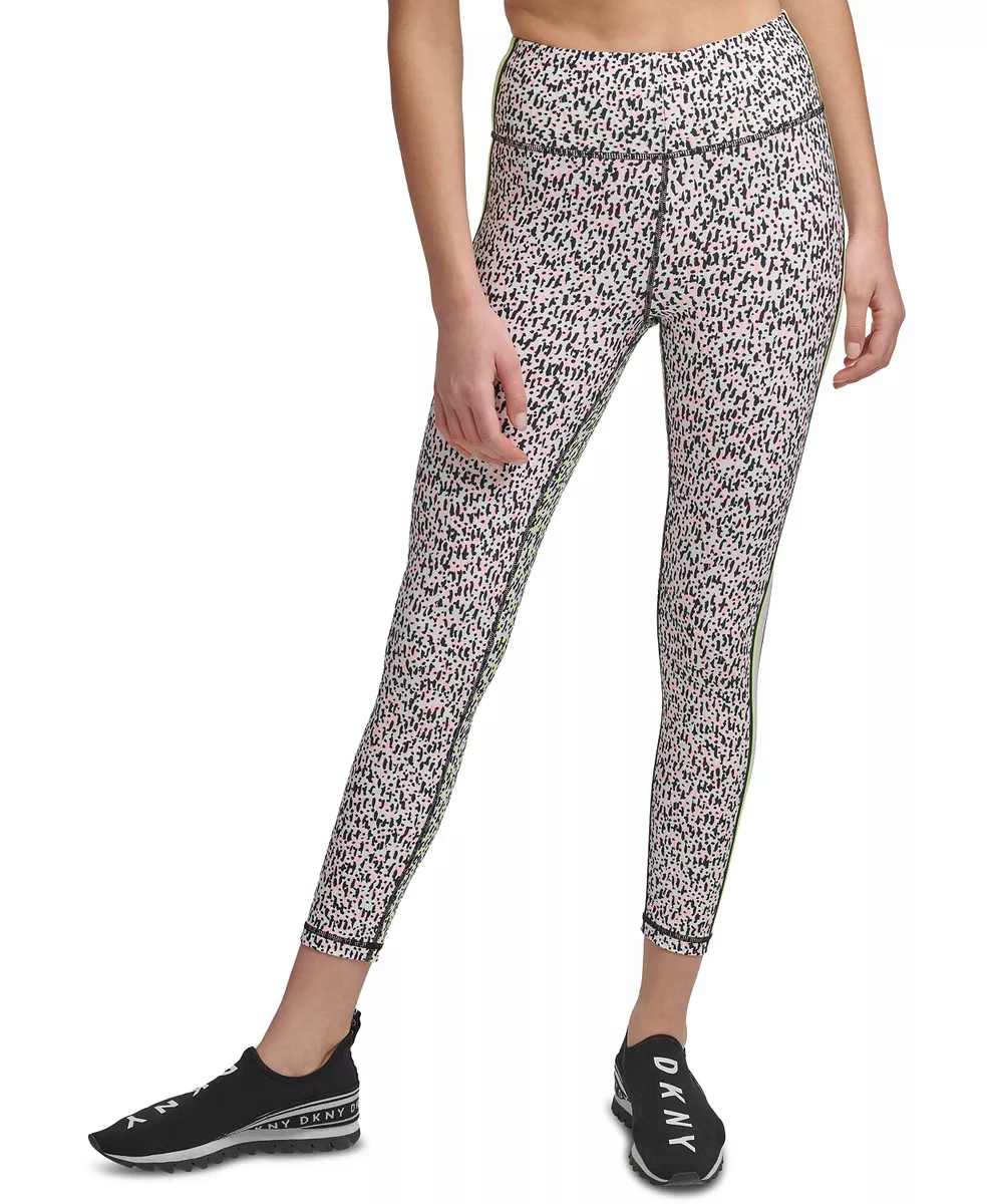 Dkny Sport Women's Printed High-Waist 7/8 Leggings Size Medium