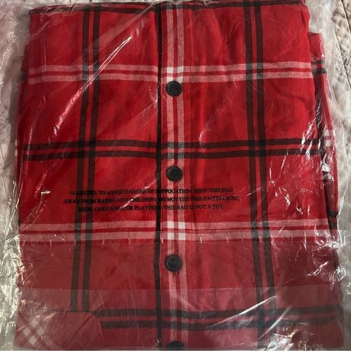 Wondershop Holiday Red Plaid Lightweight Flannel 2pc Pajama Set Size 1X New! - Picture 7 of 7