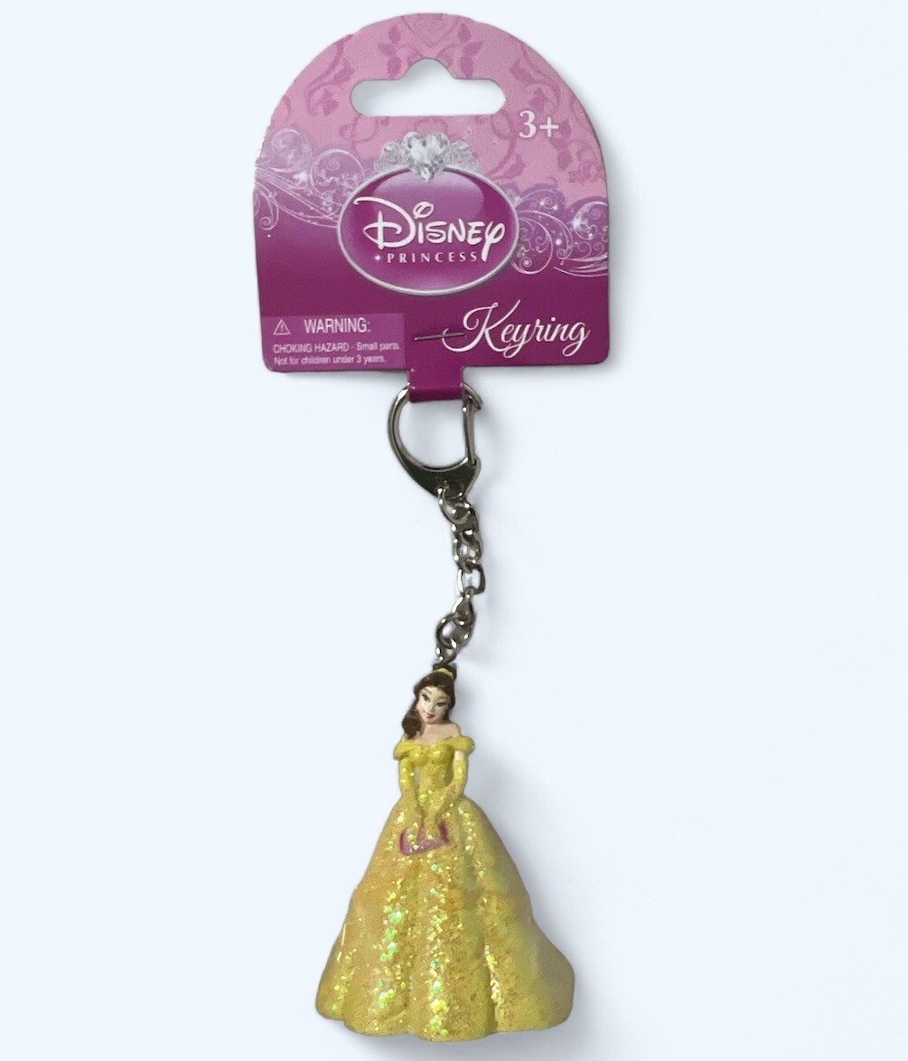 DISNEY KEYCHAIN BEAUTY AND THE BEAST BELLE RUBBER 2