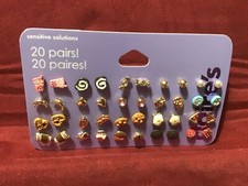 Claire s 20 pc stud earring set enamel fun sets 68794-7