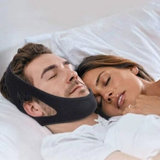US STOCK Snore Stop Anti Snoring Chin Strap Sleep Apnea Belt Sleep Jaw Solution