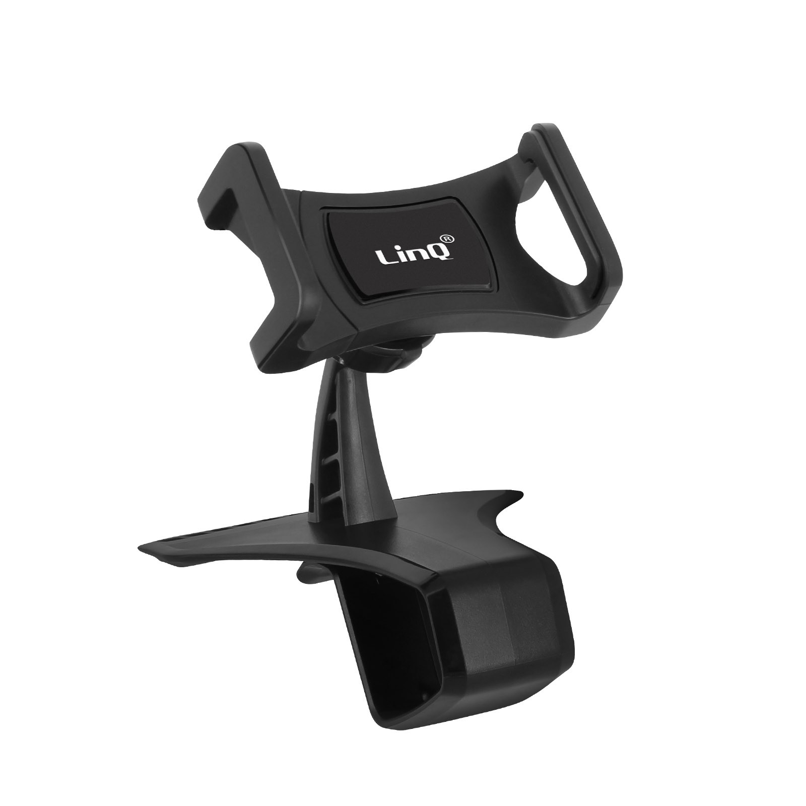 Support smartphone pare-soleil LinQ noir pour libérer la vue et le pare-brise