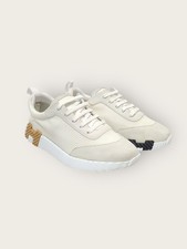 Hermes White H Logo Bouncing Sneakers 39 144393857