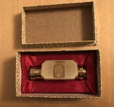 Brand New In Box Gold Vintage Quis Nos Separabit Lipstick Holder & Flip Mirror